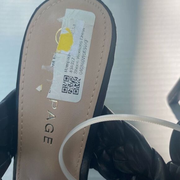 RAMPAGE Women’s Woven Heels Size 9 Black New With Defect Style EIRA03L Stiletto - Picture 10 of 11